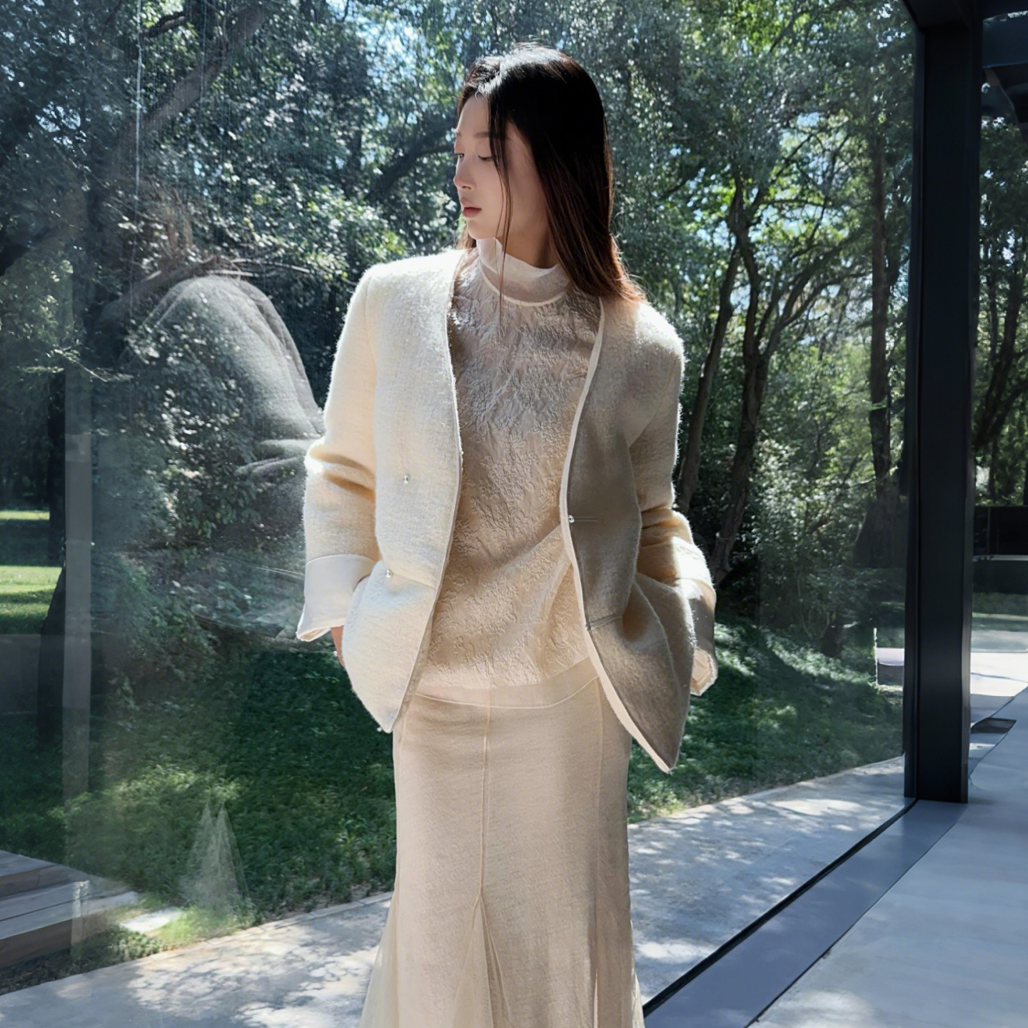 README新中式羊毛短款羽绒