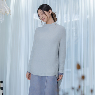 READ_ME读我浅草弧摆高领包容精致针织套头毛衣G10247546