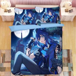 来图定制动漫游戏原神周边欧洛伦床单被套二次元学生宿舍床三件套