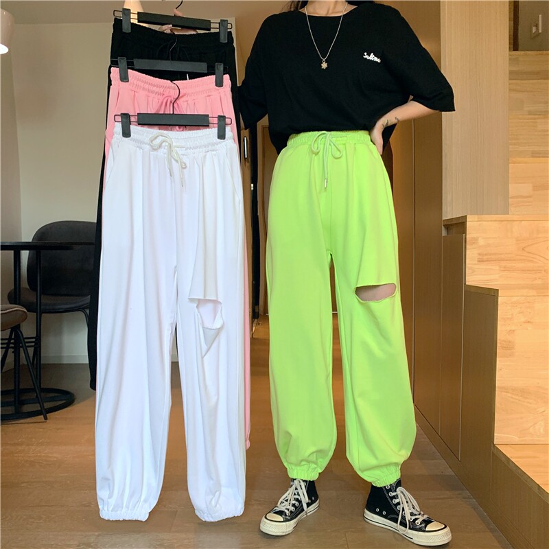 hole motion Ankle banded pants children Thin section Easy Paige Show thin Versatile Drape Straight ins tidein the Women's clothing/Boutique , Pants , Casual pants  category - from Buy2taobao.com to provide professional Taobao agent buy service
