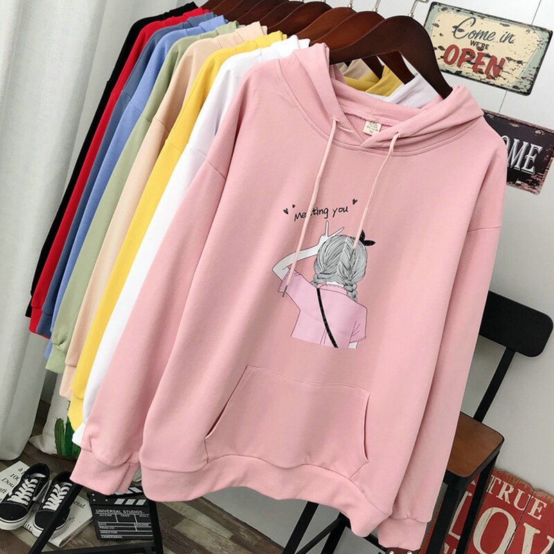 fat mm Spring and Autumn Sweater women 2019 New Korean version of the influx ins Easy Thin section Large lady Long sleeve Hooded coatin the Women's clothing/Boutique , Sweater/Fleece  category - from Buy2taobao.com to provide professional Taobao agent buy service