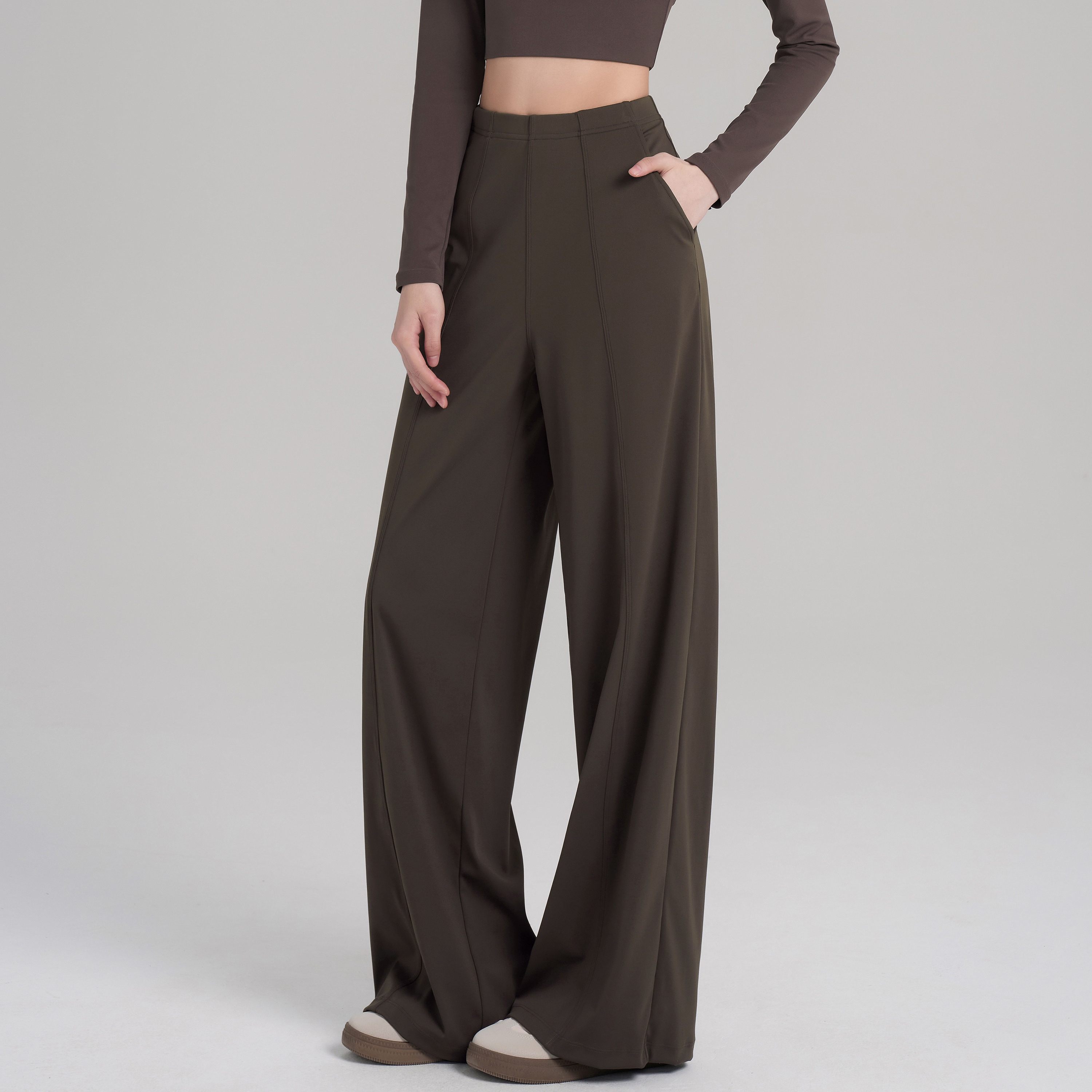 岚纹直筒宽松显瘦运动裤休闲阔腿高腰瑜伽长裤女训练跑步健身裤子,运动/瑜伽/健身/球迷用品,瑜伽长裤,淘宝优惠券,粉丝福利购,淘宝优惠卷