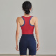 岚纹撞色高强度运动内衣女固定杯跑步防震遮副乳健身文胸瑜伽背心