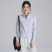 岚纹新款 半拉链健身服运动上衣女速干显瘦训练立领瑜伽服骑行长袖