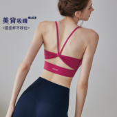 岚纹一体杯运动内衣女美背高强度防震聚拢瑜伽背心外穿健身文胸新