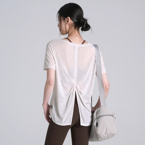 速干美背显瘦瑜伽服短袖罩衫女