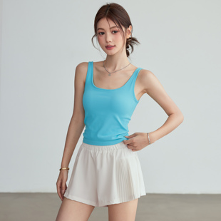 岚纹一体杯瑜伽背心女夏季 多巴胺健身服跑步训练运动内衣外穿套装