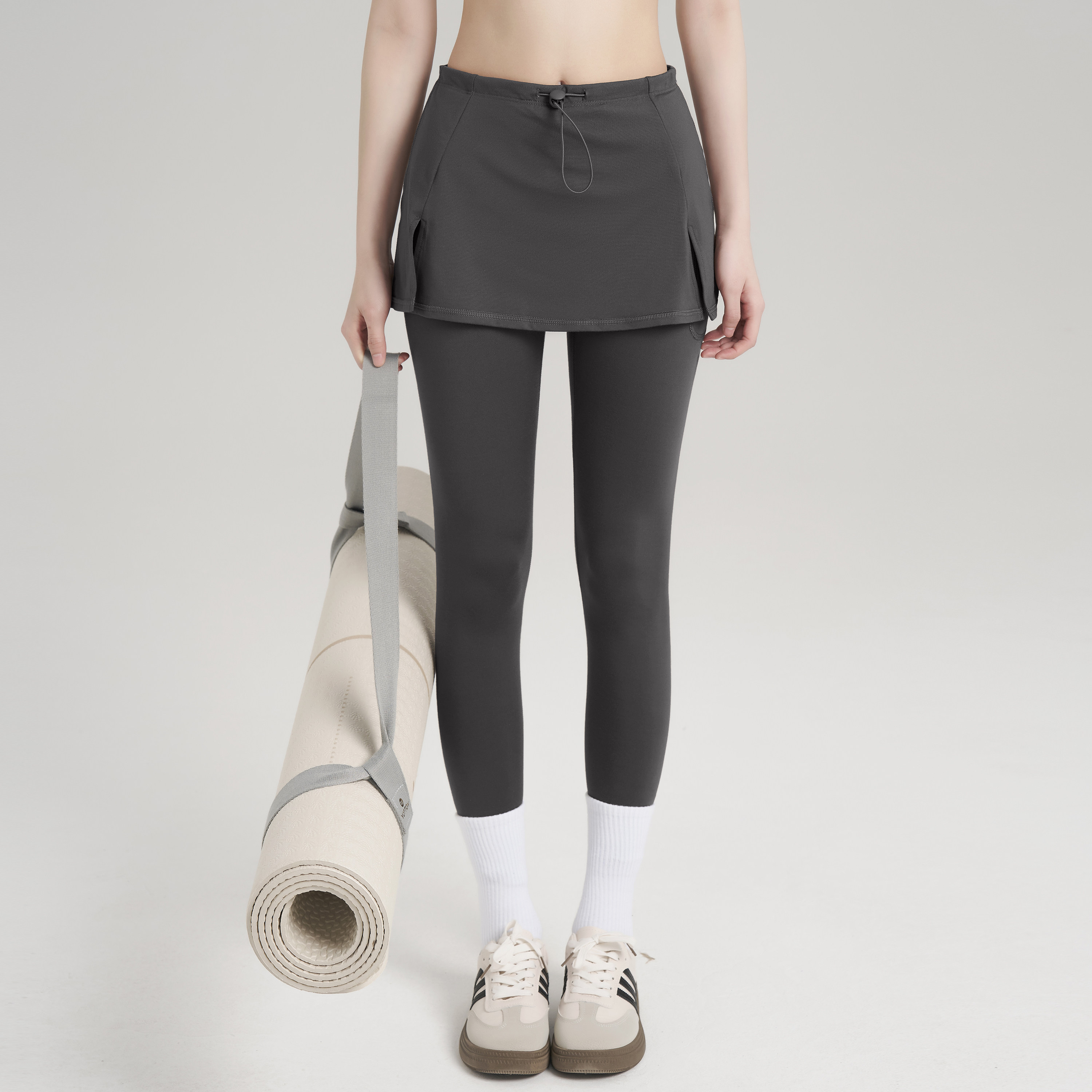 岚纹加绒瑜伽裙裤女显瘦健身裤高腰保暖假两件跑步运动长裤秋冬款,运动/瑜伽/健身/球迷用品,瑜伽长裤,淘宝优惠券,粉丝福利购,淘宝优惠卷