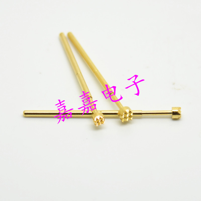 镀金探针PA100-H6九爪梅花头测试针1.36mm 弹簧针 顶针