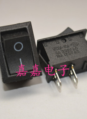 KCD1船型开关黑色2脚/3脚 6A/250V电源开关 21*15mm翘板开关