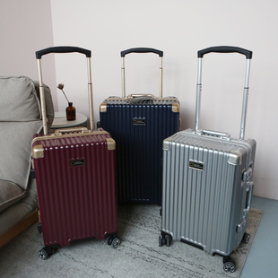出口日本国家地理同款宽拉杆铝框箱ins网红新款旅行箱密码行李箱