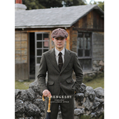 英伦复古羊毛粗花呢雅痞绅士西服人字纹结婚毛呢猎装 外套 西装 款 式