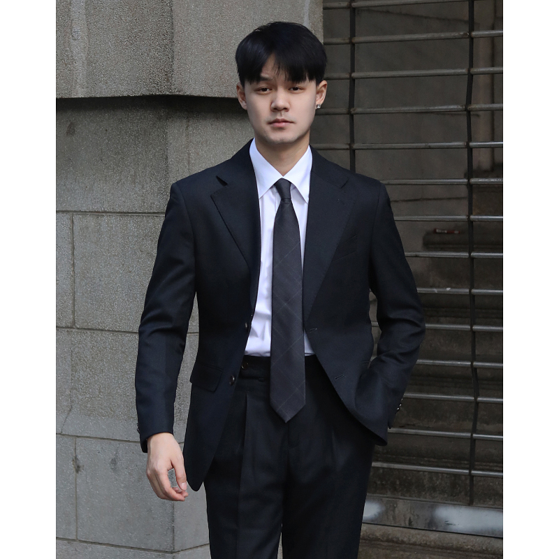 意式那不勒斯羊毛单排扣外套上班高级感商务通勤修身西装两件套装