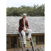 英伦羊毛粗花呢优雅老钱风结婚度假修身 西服复古浪漫毛呢西装 外套