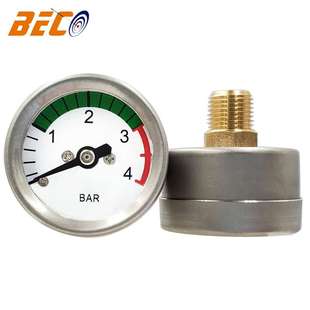 8接头 轴向1 厂家热销30mm不锈钢压力表 小型4bar压力表