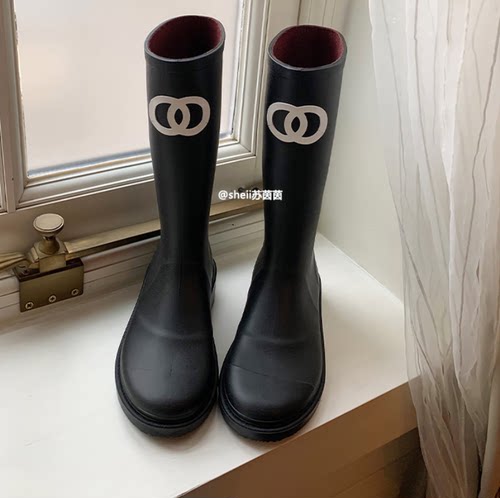 四季通用小香风防水防滑雨靴女款