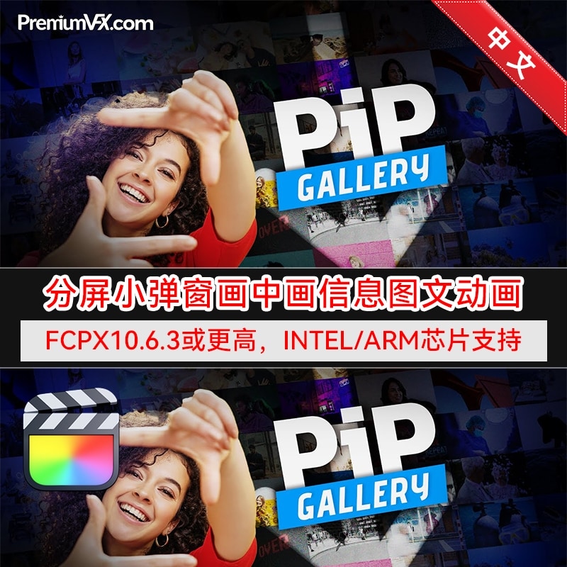 分屏弹窗画中画图文信息展示动画