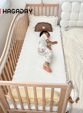 hagaday哈卡达婴儿拼接床加宽床边床纯实木儿童大床宝宝大人可睡