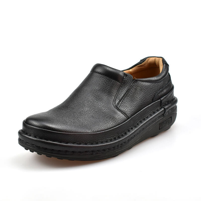 撤柜清仓断码经典男鞋一脚蹬耐磨厚底宽楦气垫王舒适休闲男士皮鞋