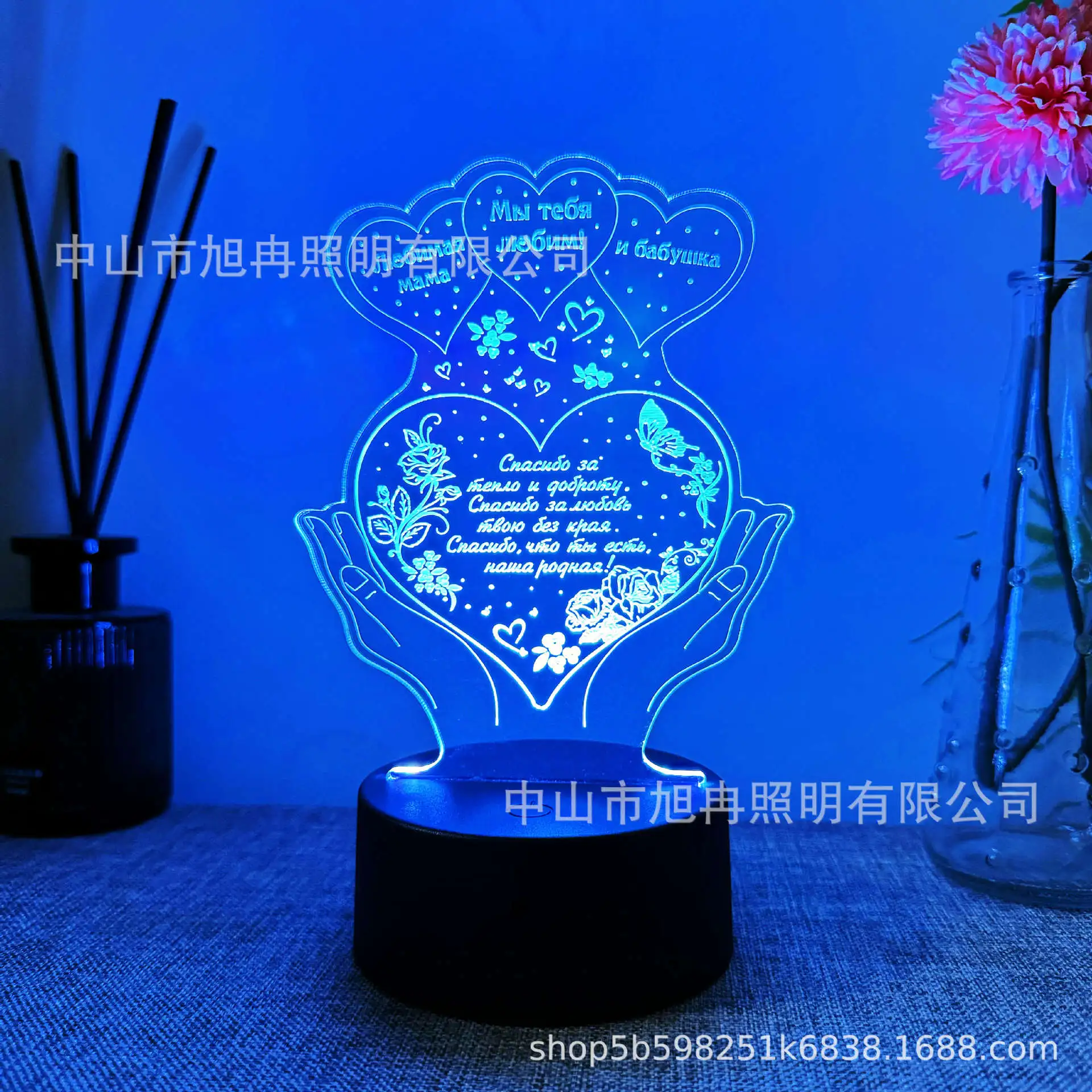 跨境多平台供货3D小夜灯新画USB创意氛围台灯节日礼品