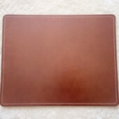 双层加厚5mm桌垫皮垫鼠标垫头层牛皮纯皮料皮垫子酒店签字写字垫