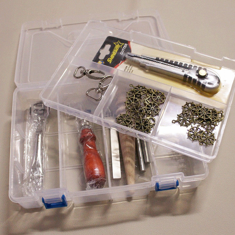 加厚diy五金配件工具收纳盒可拆卸隔层diy皮具制作配件工具收纳