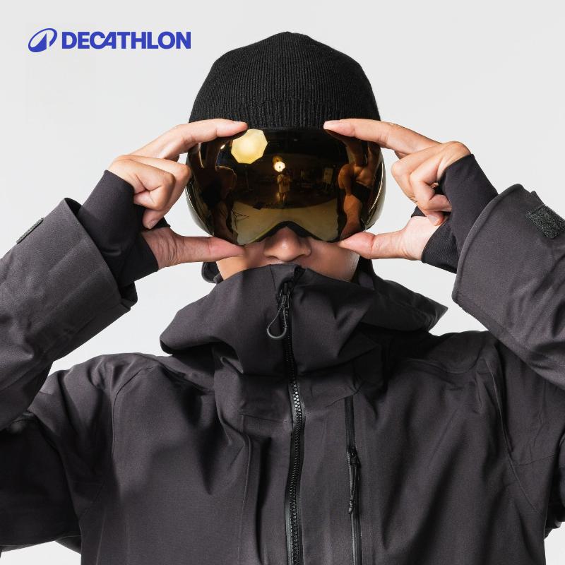 迪卡侬滑雪镜可拆镜片球面全天候