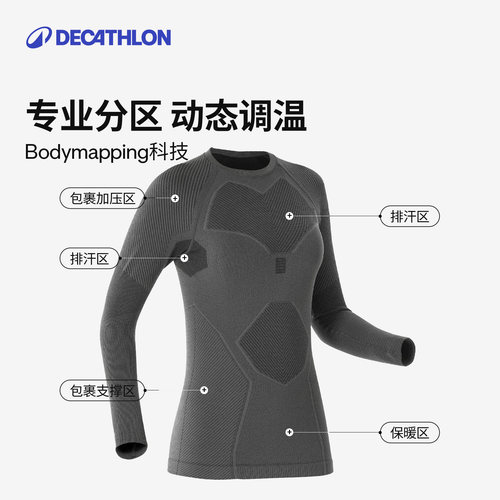 迪卡侬单向导湿滑雪内衣