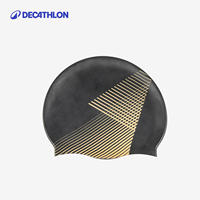 Decathlon Women's long hair, oversized silicone, headless, high appearance level, waterproof large head circumference, professional training swimming cap WWA4 thumbnail 5