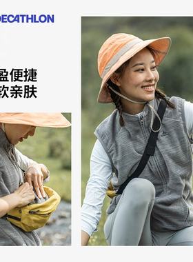 迪卡侬抓绒马甲男秋冬保暖摇粒绒背心女开衫抓绒衣冲锋衣内胆ODF