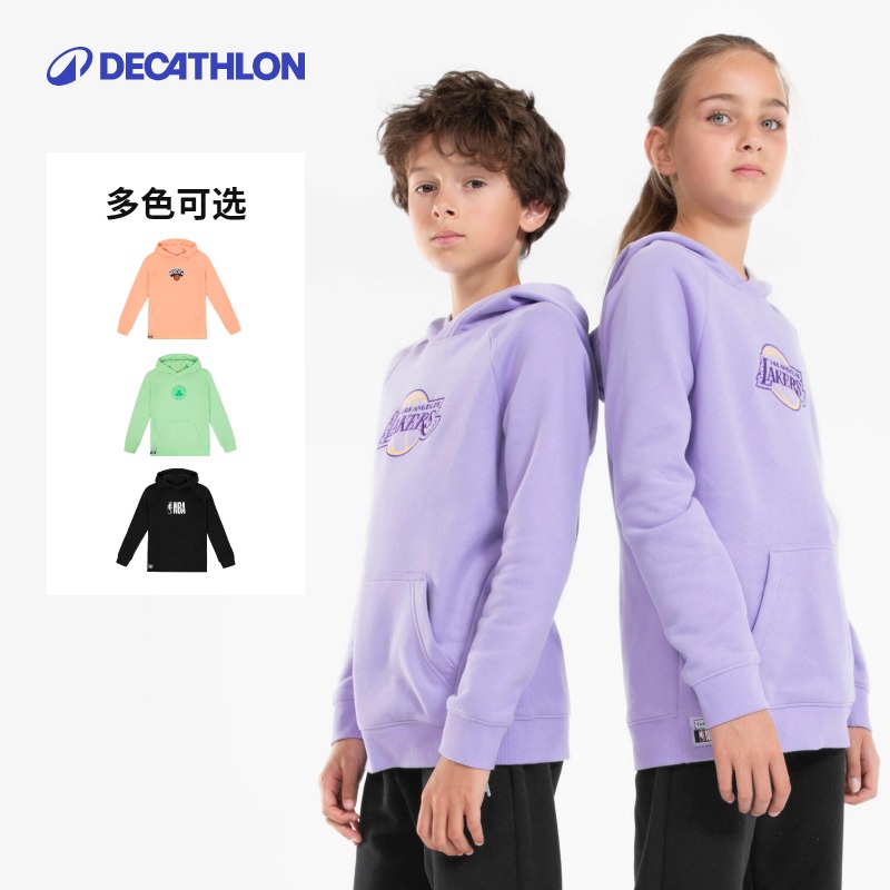 迪卡侬秋冬儿童连帽卫衣加绒