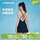 迪卡侬泳衣女夏女款 游泳馆IVL2 游泳衣竞速连体温泉专业女士新款