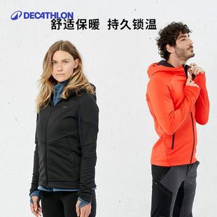 迪卡侬抓绒衣外套男摇粒绒秋冬户外加厚保暖夹克珊瑚绒外套女ODF