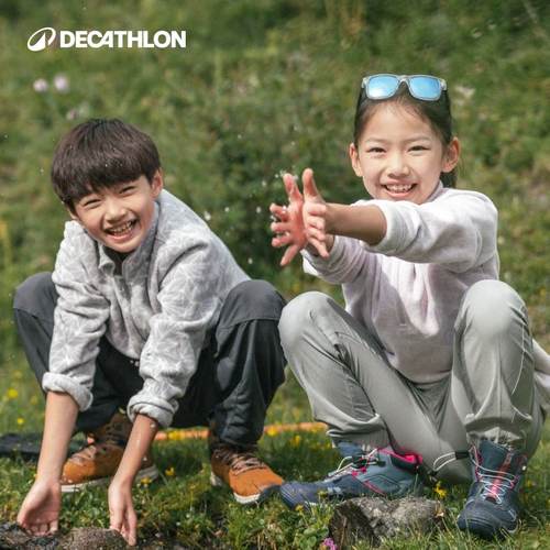 迪卡侬儿童秋季保暖摇粒绒抓绒衣