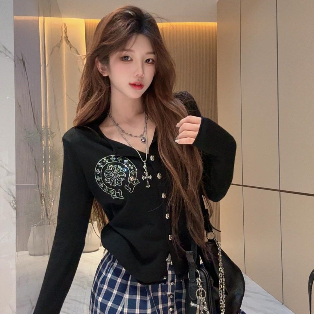 显瘦气质条纹洋气宽松百搭开衫早秋毛衣针织
