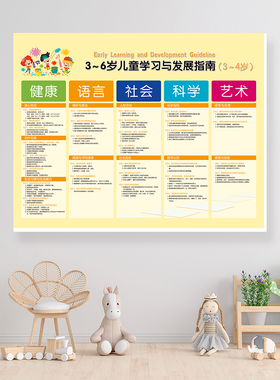 3至6岁学习与发展指南3D立体墙贴