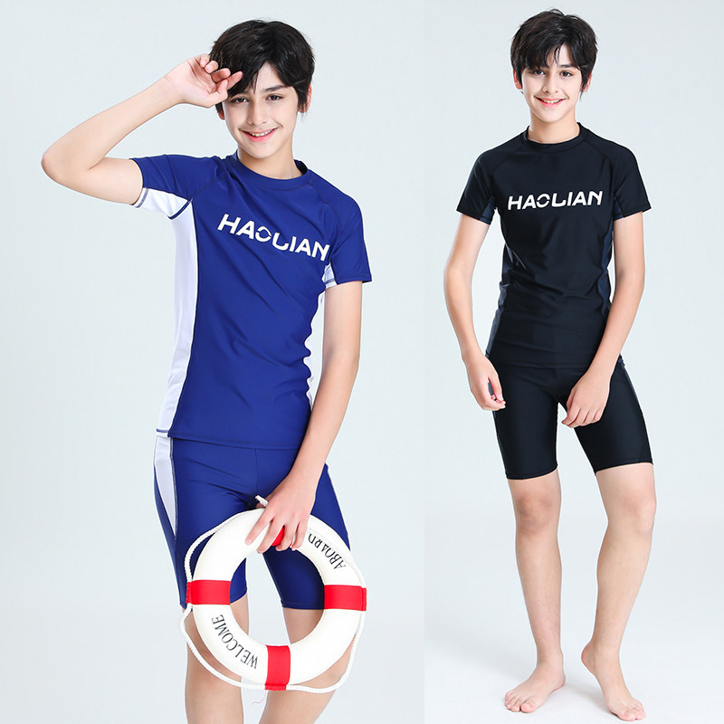 男孩儿童青少年学生分体短袖平角