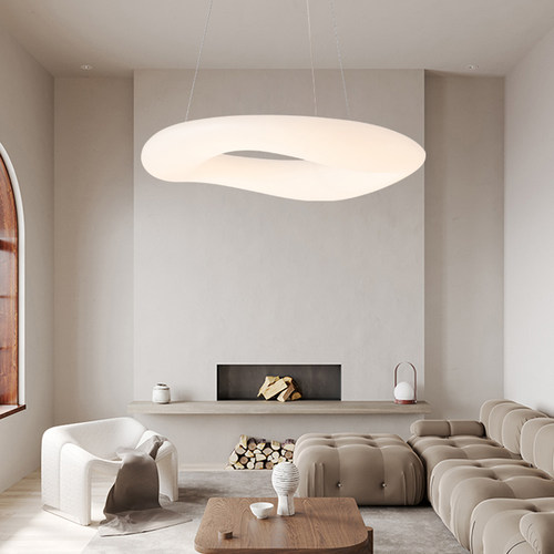 北咖客厅铁艺极简吊灯简约圆环