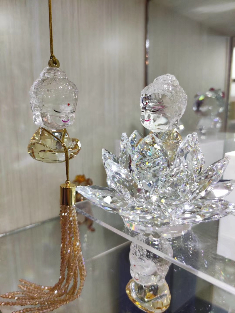 水晶挂件佛陀车挂奥地利水晶