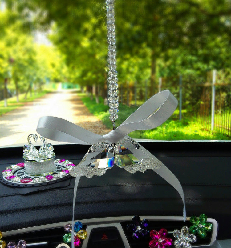 奥地利水晶天使之翼翅膀水晶车挂件吊坠挂饰彩珠翅膀