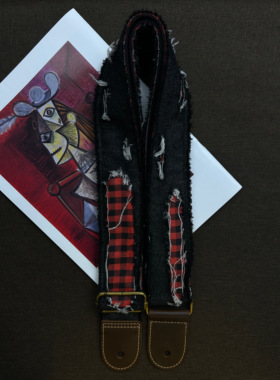 【原创】Pioneer of Grunge手工破洞牛仔Grunge废土朋克吉他背带