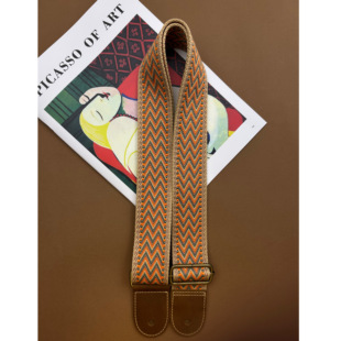 【原创】Loudspeaker 意大利皮革工艺线条艺术感复古小众吉他背带