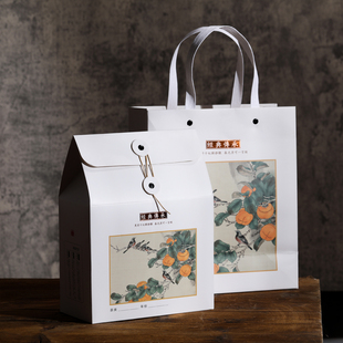 老白茶散茶盒家用空盒绕绳款国潮简易礼盒古树茶通用纸盒绿茶包装