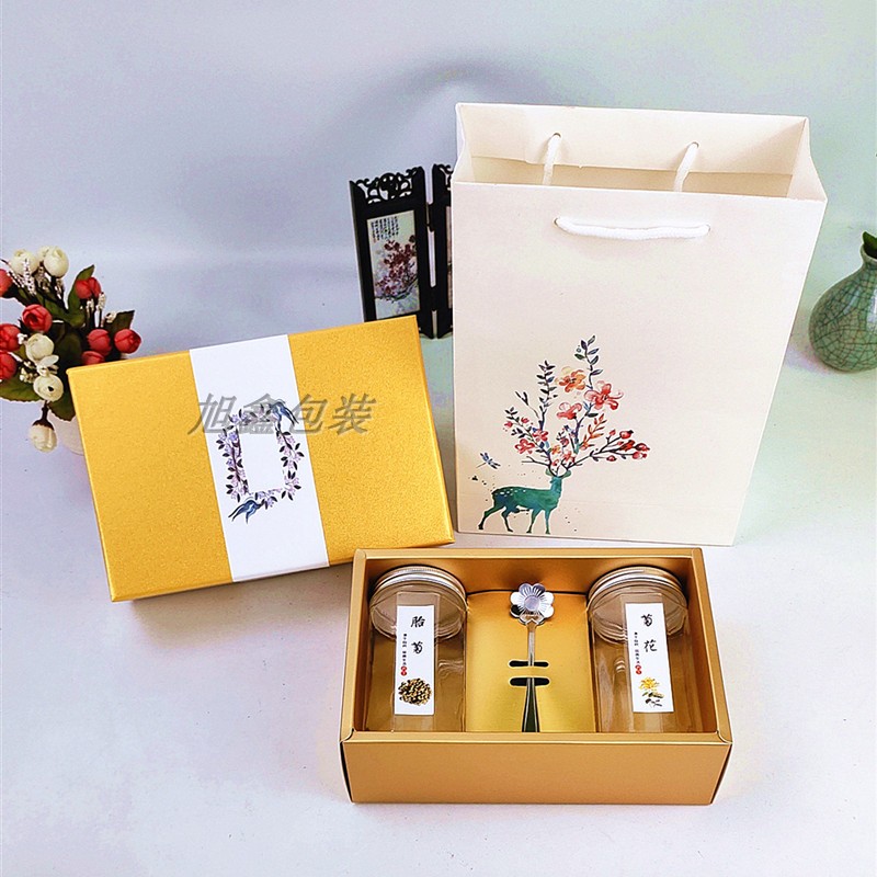 菊花花胎菊玫瑰花茶金丝皇菊红枸杞金银花桂花空礼盒包装盒定制