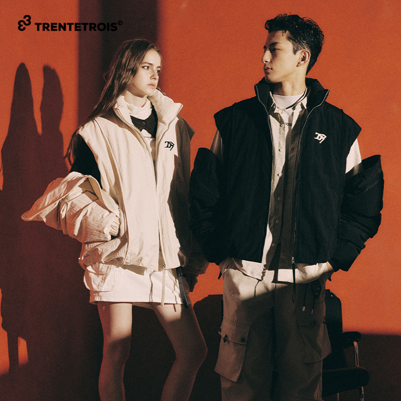 33潮牌立领羽绒服可脱卸袖柔软舒适亲肤保暖外套