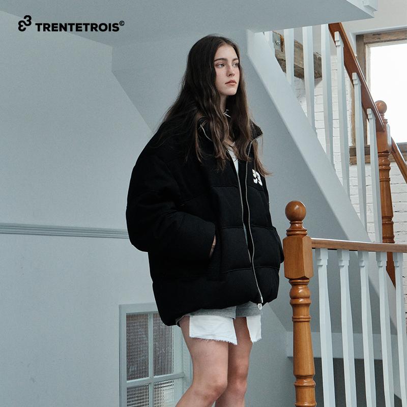 33潮牌立体刺绣羽绒服冬季新款立体有型简约时尚潮流休闲羽绒服