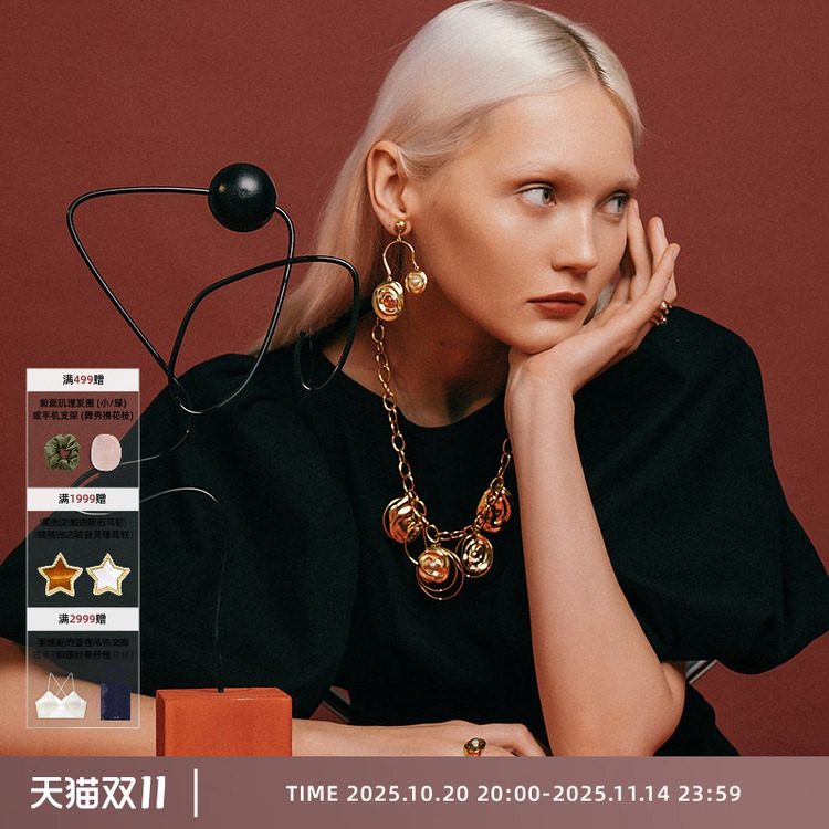 复古奢华毛衣链项链OOAK女