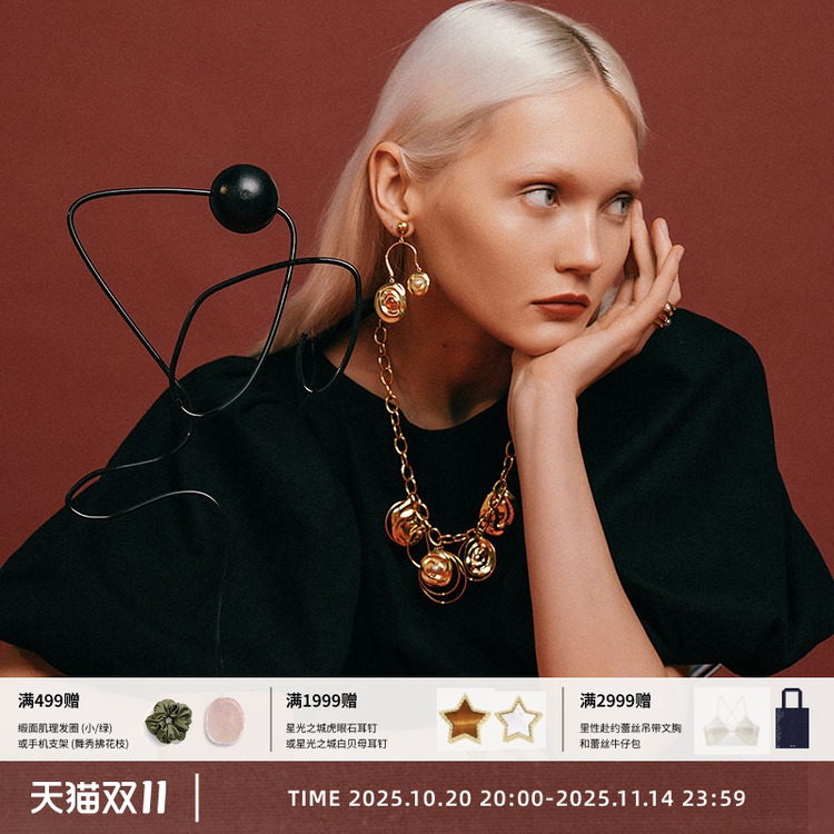 复古奢华毛衣链项链OOAK女