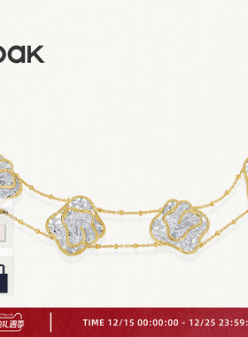 OOAK界格列维斯蕾丝裙摆系列精美双层裙摆锁骨链多花气质婉约项链