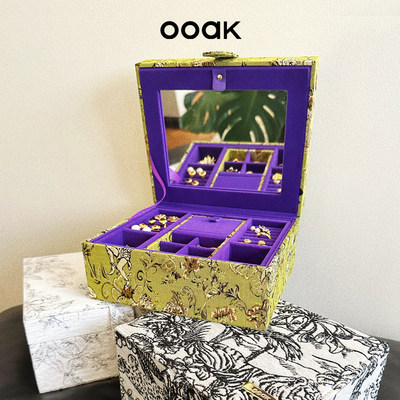 【520礼物】OOAK复古高颜值珠宝首饰戒指项链首饰盒双层收纳盒